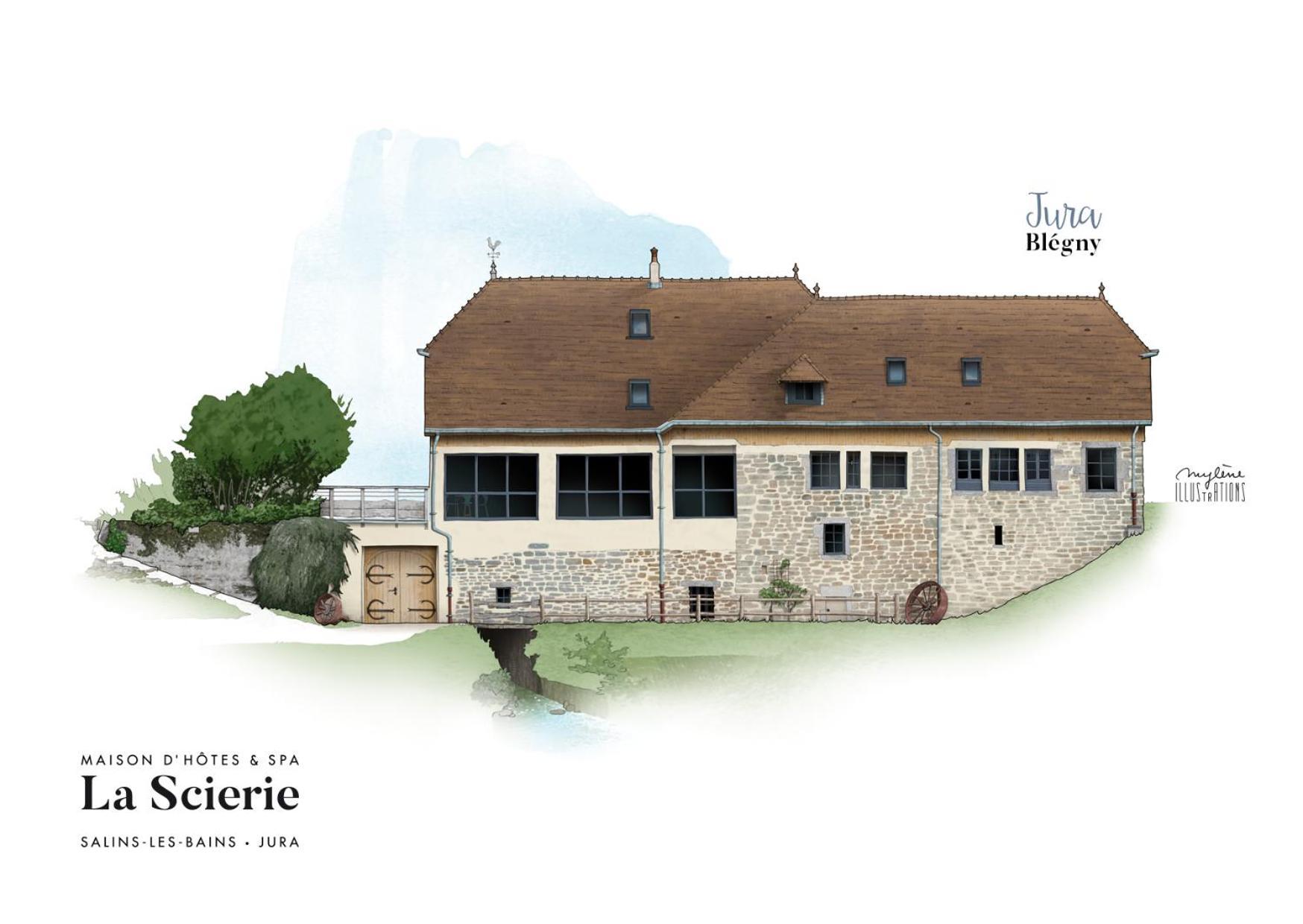 Maison D'Hotes & Spa La Scierie Сален-ле-Бан Екстериор снимка